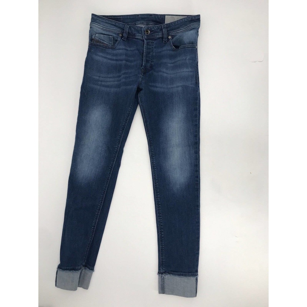 Diesel Women's Medium Wash Sleenker SP Slim Skinny Size 31x32 Cuffed Hem